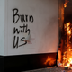 Graffiti is seen on the wall of a Bank of China branch during a demonstration in Central, Hong Kong, China November 11, 2019.
